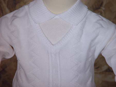 boys knit christening set