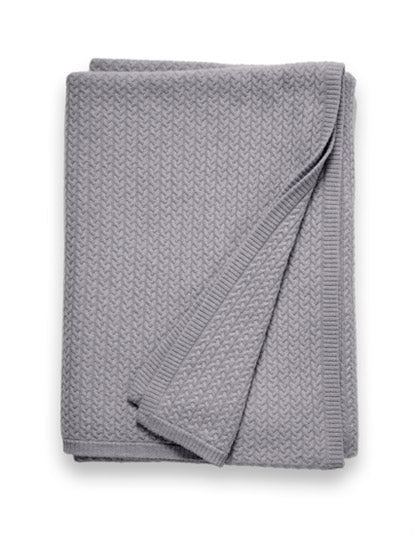 cashmere baby cable throw blanket