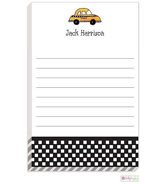 personalized - city cab notepad