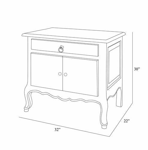 country french night table (black - gilding)