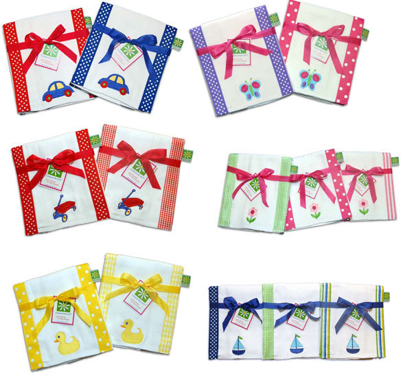 custom name burp cloth set
