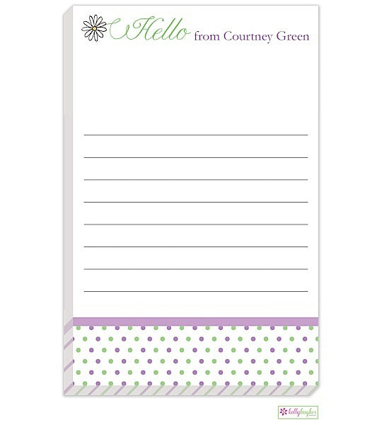 personalized - daisy dots notepad