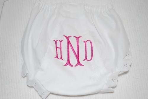 embroidered diaper cover - fishtale monogram