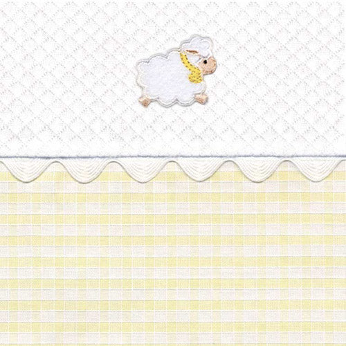 embroidered sheep crib bedding