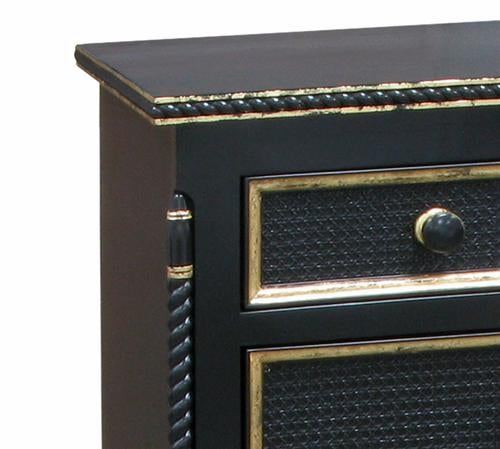 evan dresser with gold gilding
