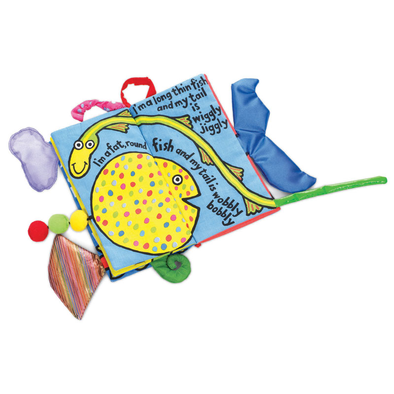 fishy tails plush book by jelly cat