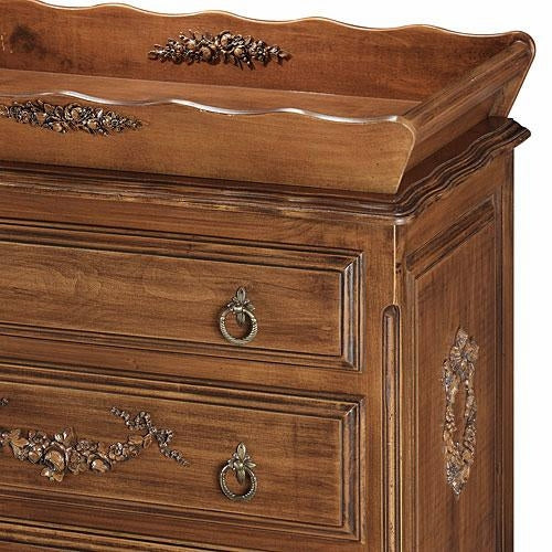 french chest (wood stain) with changing tray