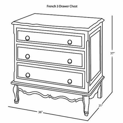 french chest (wood stain) with changing tray