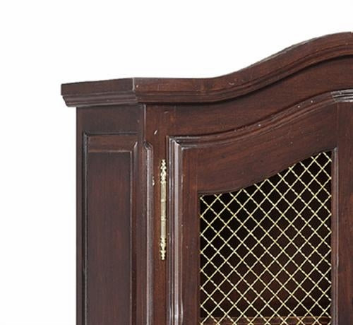 french full door armoire - wire mesh