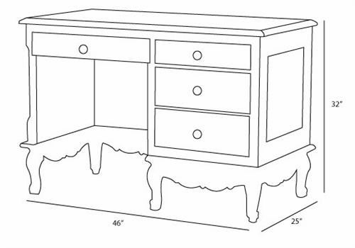 french student desk - verona finish