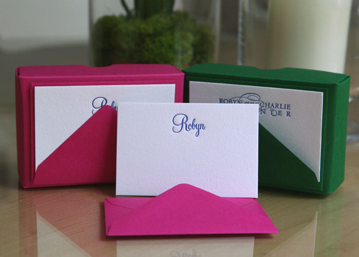 letterpress gift card enclosures