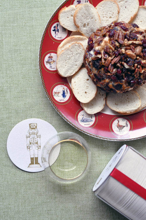 Gold Foil Stamped Nutcracker Coasters