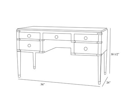 gramercy desk by AFK - linen avy