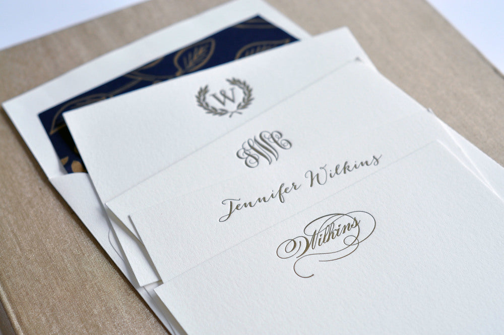grand champagne silk stationery box - g16