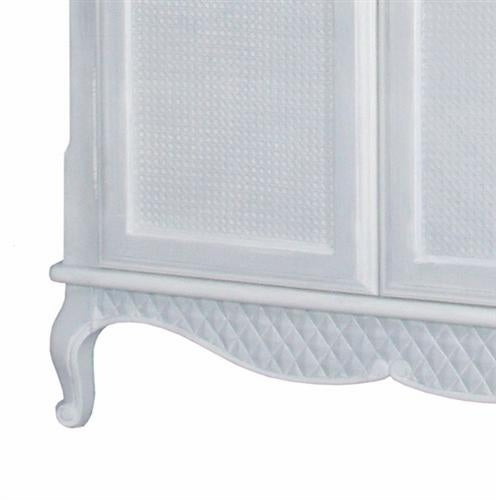 grand armoire - moulding & caning (blue/white)
