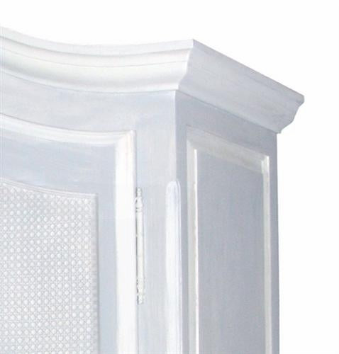 grand armoire - moulding & caning (blue/white)