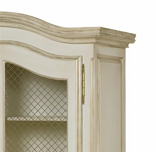 grand armoire wire mesh doors (versailles linen)