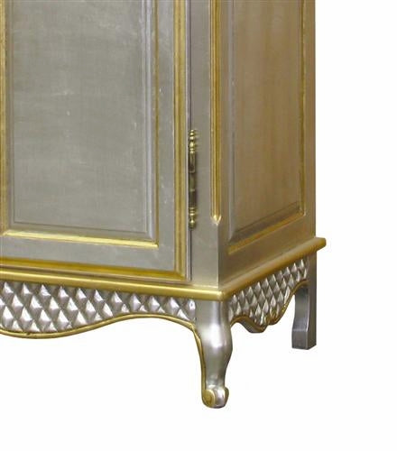 grand armoire - wire mesh doors (silver - gold gilding)