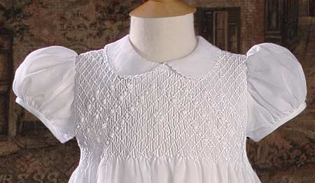hand smocked christening gown