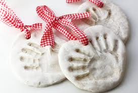 handprint ornament snowball box