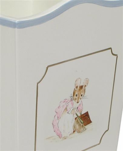 hand painted waste basket