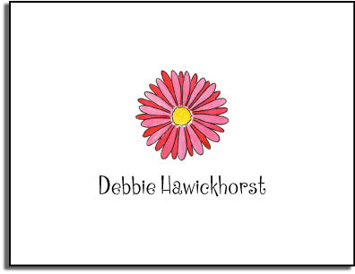personalized everyday notes - gerber daisy