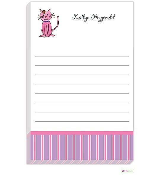 personalized - kitty kitty notepad