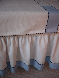 le poisson embroidered fish crib bedding