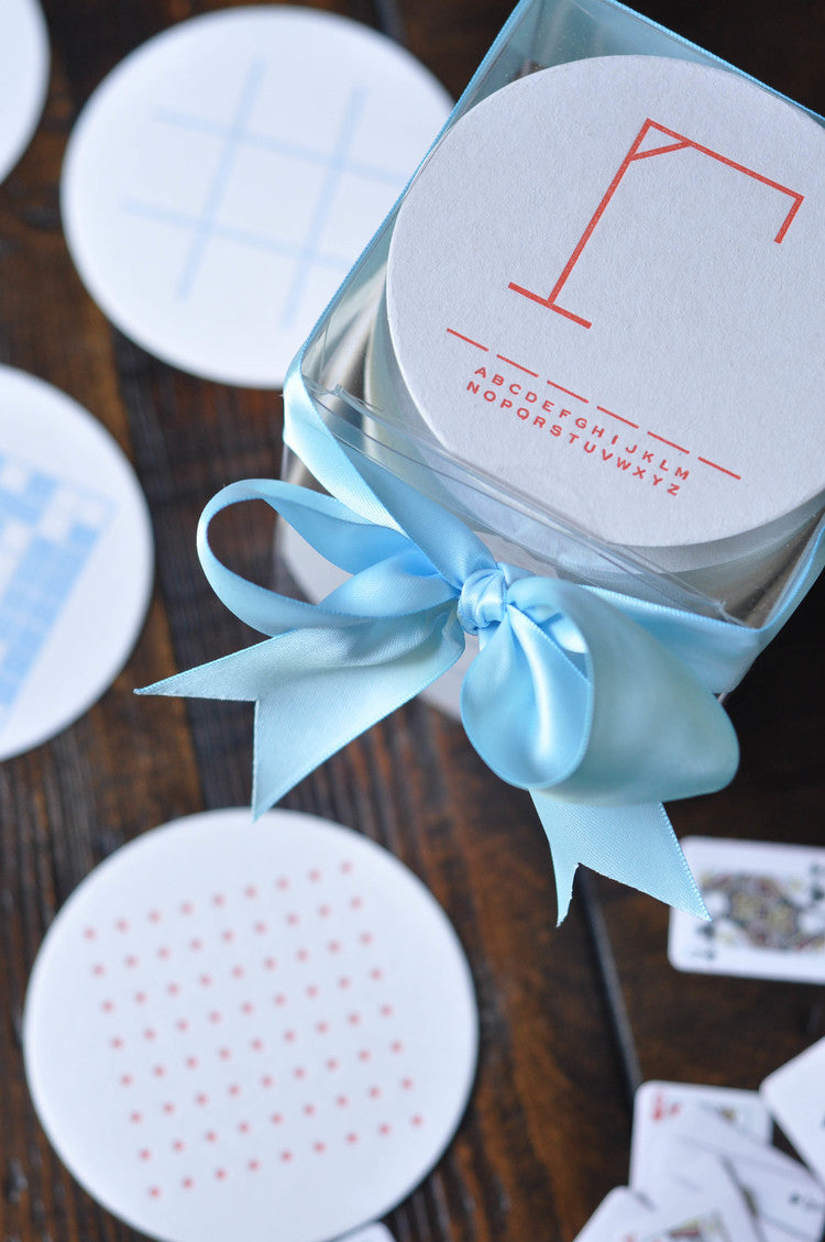 Letterpressed Games Coasters