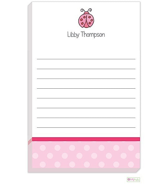 personalized - little ladybug notepad