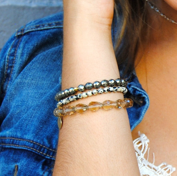 Customize Your Charm - Mini Dalmation Jasper Classic Charm Bracelet