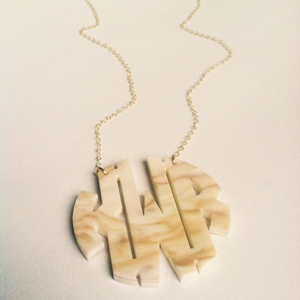 moon and lola acrylic block necklace