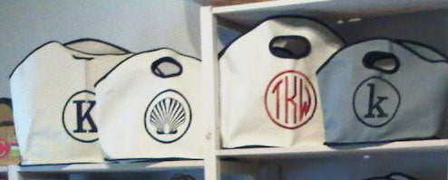 monogrammed gg canvas bag