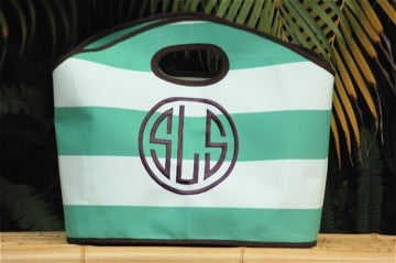 monogrammed gg stripe canvas bag