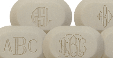 monogrammed soap (set of three)
