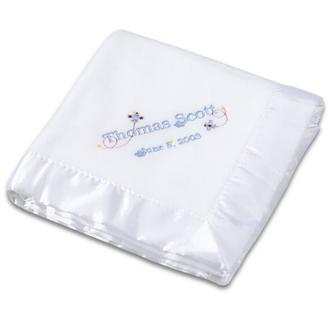 personalized embroidered baby pillow - boy