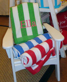 personalized beach towels - cabana wide stripe (not hooded)