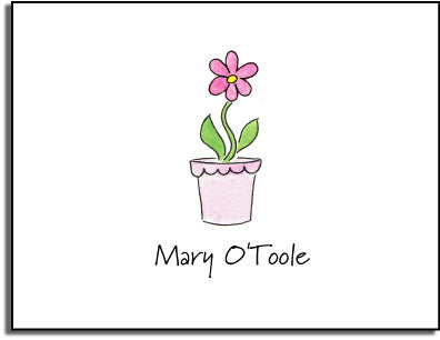 personalized everyday notes blooming pink