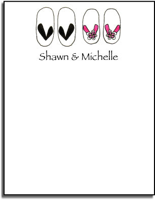 personalized everyday notes - flip flops