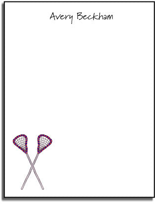 personalized everyday notes lacrosse