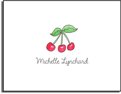 personalized everyday notes - rosy red cherries