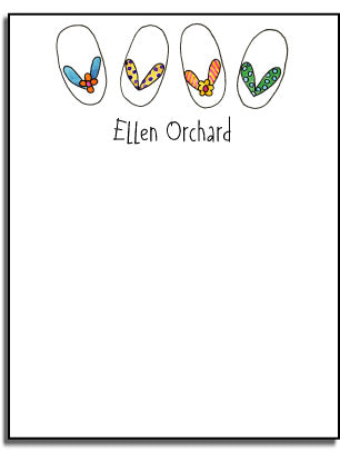 personalized everyday notes - summer flip flops