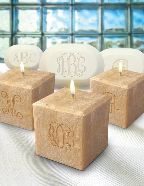 personalized name candle - 4" palm wax