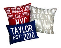 custom family home pillow