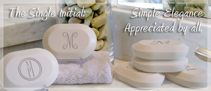 personalized soaps original trio: single initial