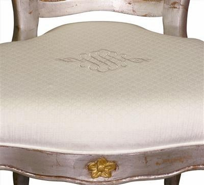petit french chair - silver with gold
