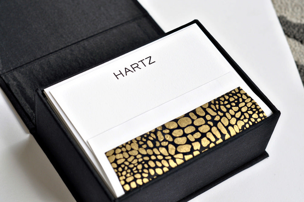 petite black silk stationery box - p6