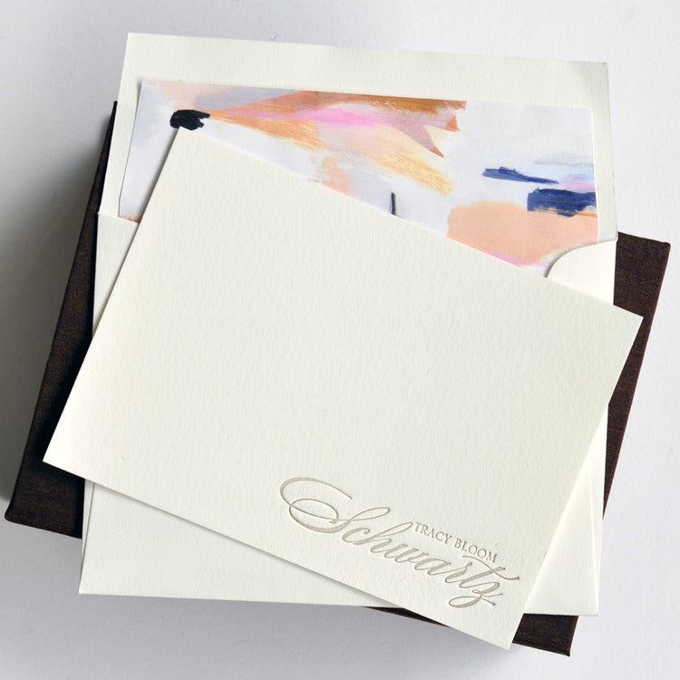 petite brown silk stationery box - p9