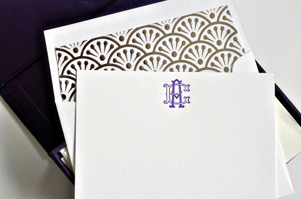 petite purple silk stationery box - p8