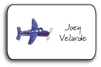 personalized stickers - airplane
